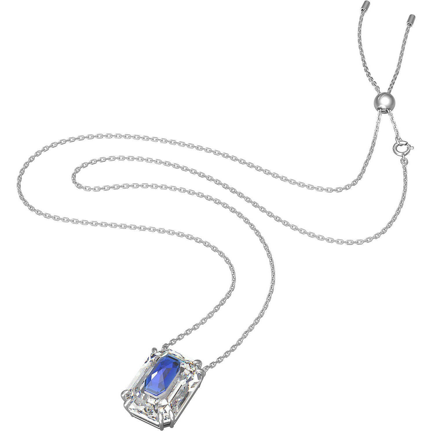 Amazon.com: SWAROVSKI 5600625 Silver Blue Chroma Pendant